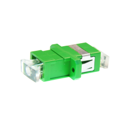 Adapter SC/APC OS1/2, simplex, zielony, z uszami (opakowanie 8 szt.)