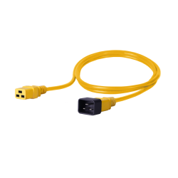 Kabel zasilający BKT - gniazdo IEC 320   C19 16A, wtyk IEC 320   C20 16A, 3 x 1,5 mm2 żółty  3 m