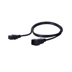 Kabel zasilający BKT - gniazdo IEC 320 C19 16A, wtyk IEC 320 C20 16A, 3 x 1,5 mm2 czarny 5 m